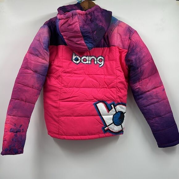 Bang Energy Pink Puffer Jacket New With Tags Small - Picture 5 of 6